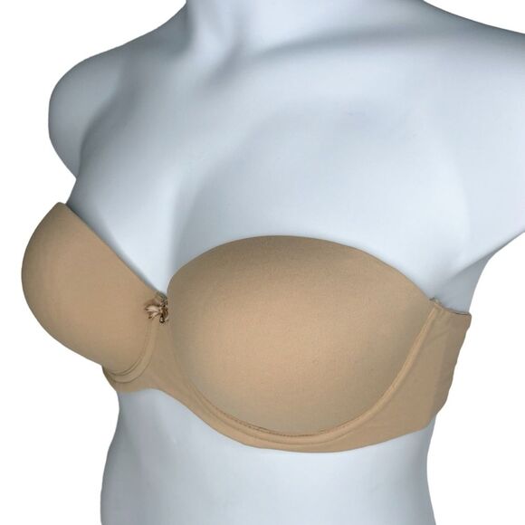 Soma Embraceable Multiway Strapless Bra sz 38C * Warm Amber Nude Beige Neutral - Picture 2 of 4